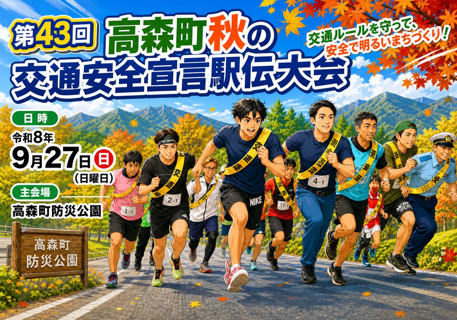 第43回「高森町秋の交通安全宣言駅伝大会」の画像