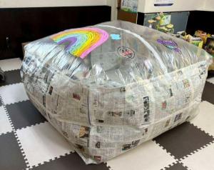 新聞紙ドームの画像