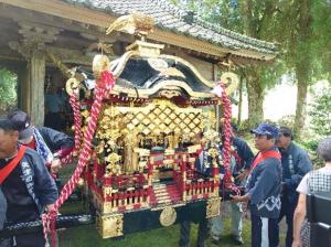 矢津田御霊神社夏季大祭の神輿