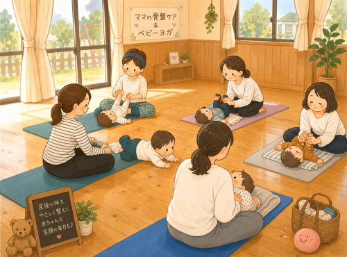 ママの骨盤ケア&ベビーヨガ