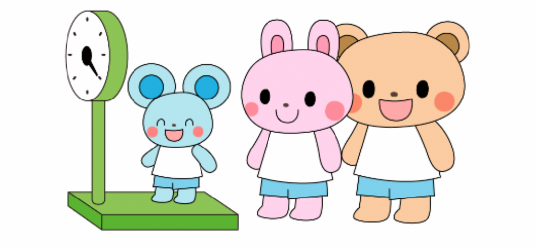 体重測定のイラスト