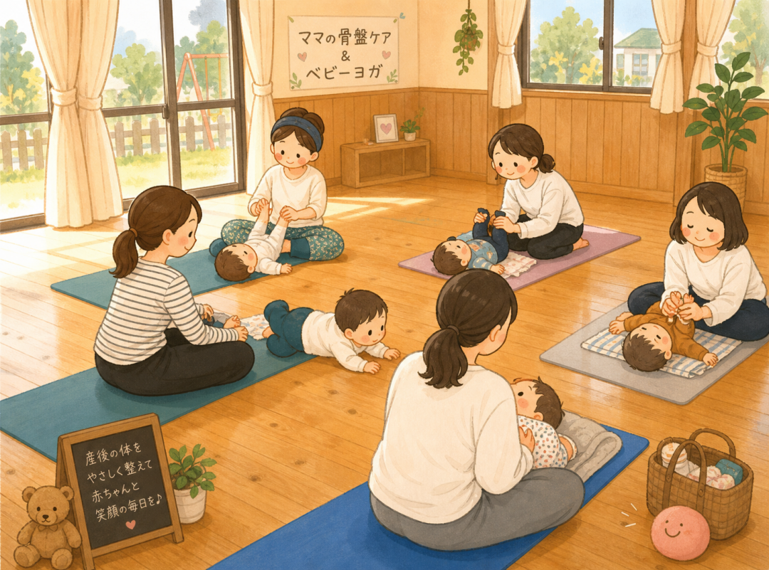 ママの骨盤ケア&ベビーヨガ